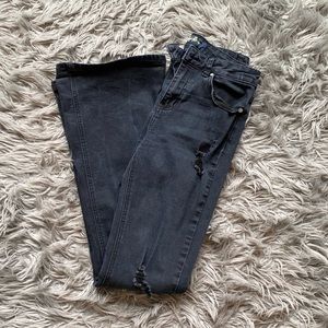 Indigo rein black flare jeans
